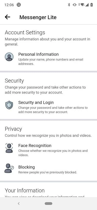 Messenger Lite — στιγμιότυπο οθόνης 2